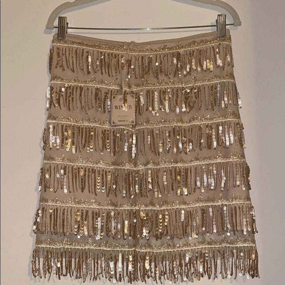 Gold mini Sequin Skirt - Picture 1 of 2